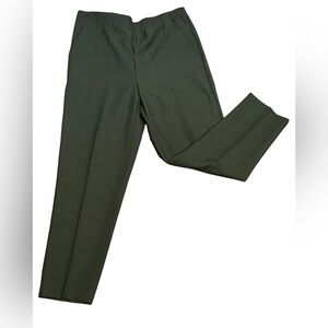 Vintage Donnkenny Classics Olive Green Elastic Waist Trouser Pants Size 12
